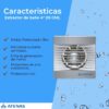 Extractor De Baño Frente Metalizado 4" 18 Watts Potenciado 010PM - Pireo