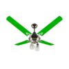 Ventilador De Techo Acrílico Verde Con Araña 2 Luces Móvil Atenas 230V-79-2 - Pireo