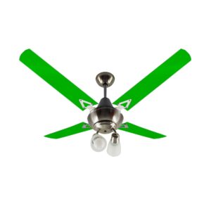 Ventilador De Techo Acrílico Verde Con Araña 2 Luces Móvil Atenas 230V-79-2 - Pireo