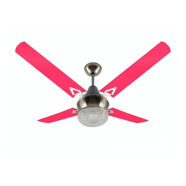 Ventilador De Techo Acrílico Fucsia Con Plafón LED Esmerilado Atenas 230F-39PLED - Pireo