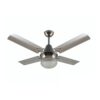 Ventilador De Techo Acero Inoxidable Con Plafón LED Tallado Atenas 210-49PLED - Pireo
