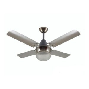 Ventilador De Techo Acero Inoxidable Con Plafón LED Tallado Atenas 210-49PLED - Pireo