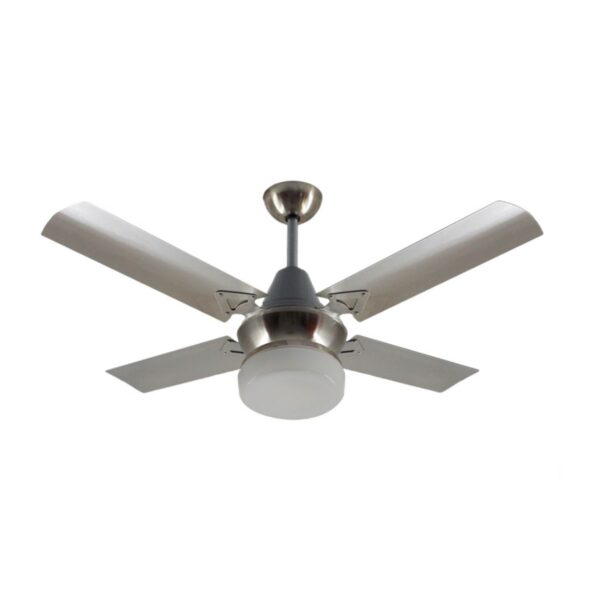 Ventilador De Techo Acero Inoxidable Con Plafón LED Liso Atenas 210-29PLED - Pireo