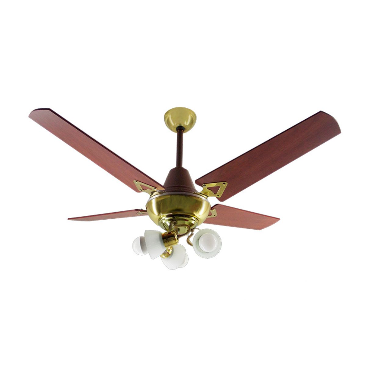 Ventilador De Techo Caoba Con Araña 3 Luces Móvil Atenas 133-66-3 - Pireo Ventilador De Techo Caoba Con Araña 3 Luces Móvil Atenas 133-66-3 - Pireo