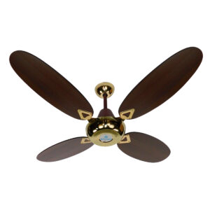 Ventilador De Techo Madera Caoba Palas Tipo Aceituna Atenas 13A - Pireo