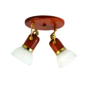 Araña Móvil De 2 Luces Caoba Capobianco 151-2 - Pireo