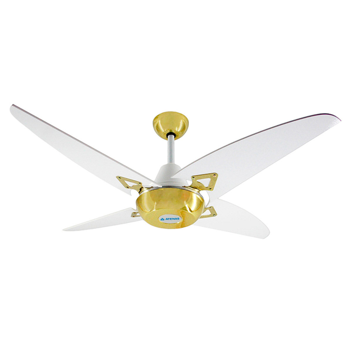 Ventilador De Techo Madera Blanco Con Dorado Atenas 170 - Pireo