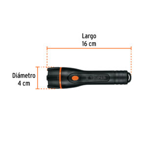 Linterna Plástica 1 LED 80 LM Con 2 Pilas AA Truper 13018 - Pireo