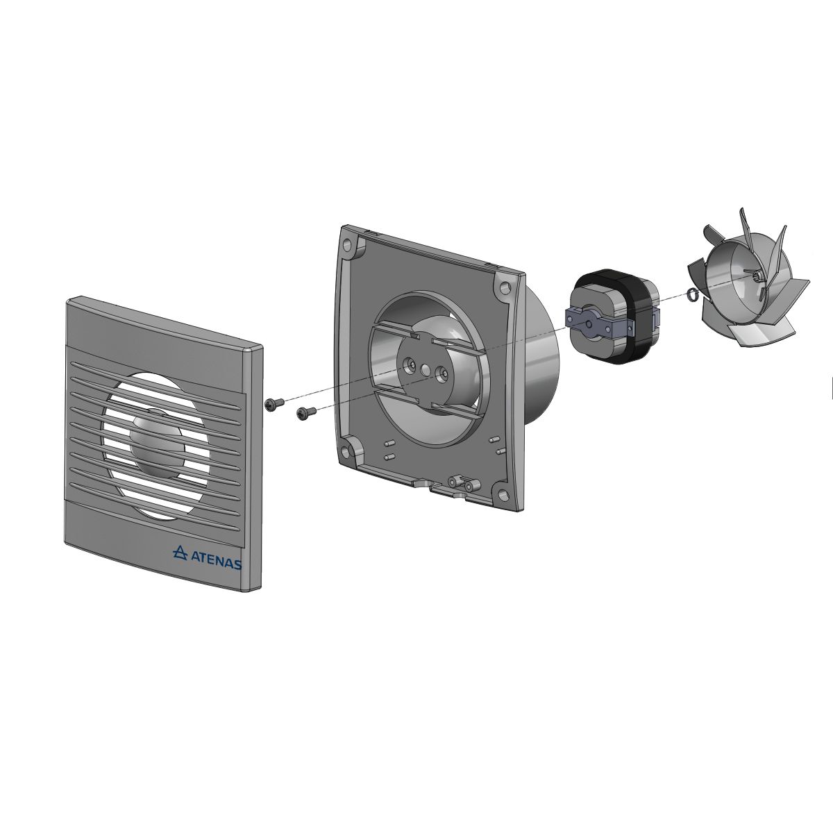 Extractor De Baño Blanco 6" Atenas 015P - Pireo