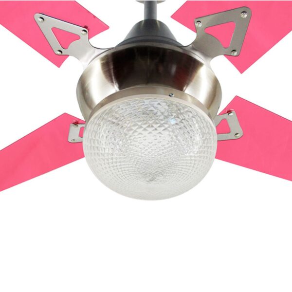 Ventilador De Techo Acrílico Fucsia Con Plafón LED Esmerilado Atenas 230F-39PLED - Pireo