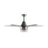 Ventilador De Techo Acero Inoxidable Con Plafón LED Liso Atenas 210-29PLED - Pireo