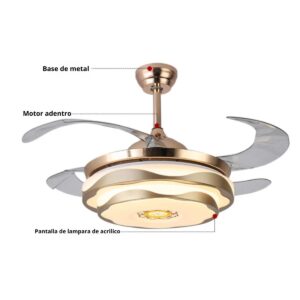 Ventilador De Techo Reversible 6 Velocidades Con Control Atenas JY42-5006 - Pireo