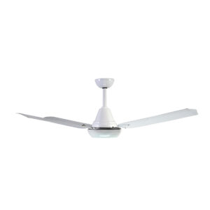Ventilador De Techo Metálico Blanco Con Porta Pala Atenas 222 - Pireo