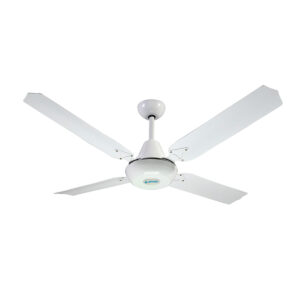 Ventilador De Techo Metálico Blanco Con Porta Pala Atenas 222 - Pireo