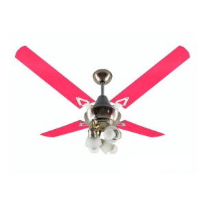 Ventilador De Techo Acrílico Fucsia Con Araña 3 Luces Móvil Atenas 230F-69-3 - Pireo