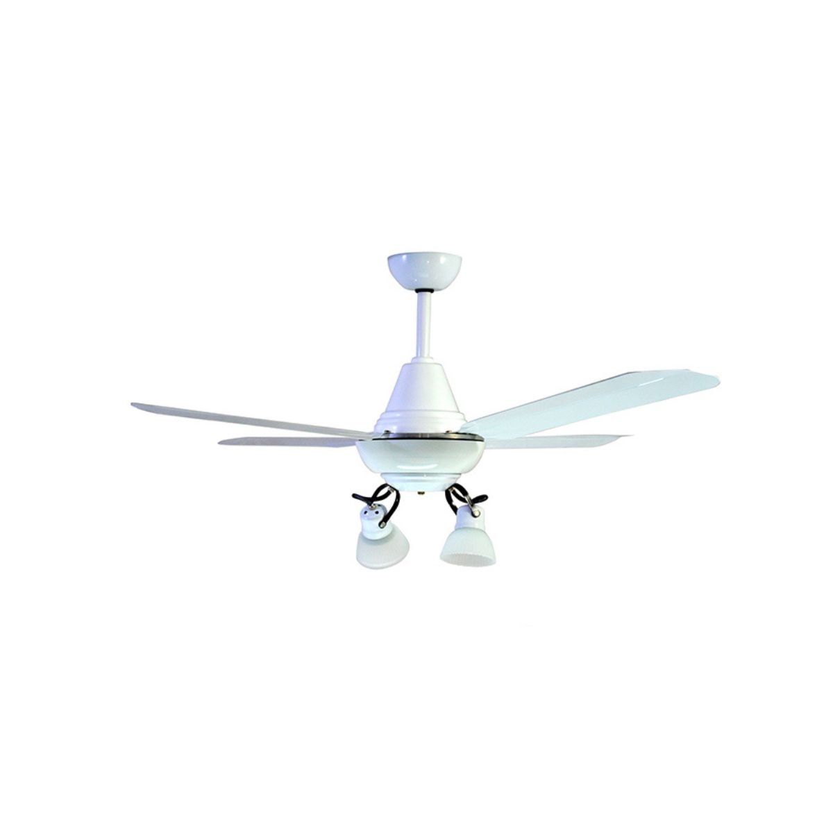 Ventilador De Techo Metálico Blanco Con Araña 2 Luces Móvil Atenas 00B-62-2 - Pireo Ventilador De Techo Metálico Blanco Con Araña 2 Luces Móvil Atenas 00B-62-2 - Pireo