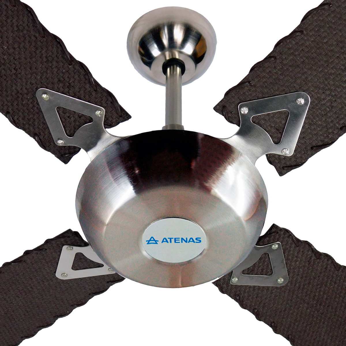 Ventilador De Techo Palas De Rattan Tipo Aceituna Negro Atenas 310A - Pireo