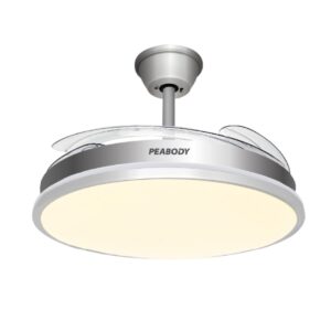 Ventilador De Techo Silver Con Luz Led Peabody PE-VTRDC411S - Pireo