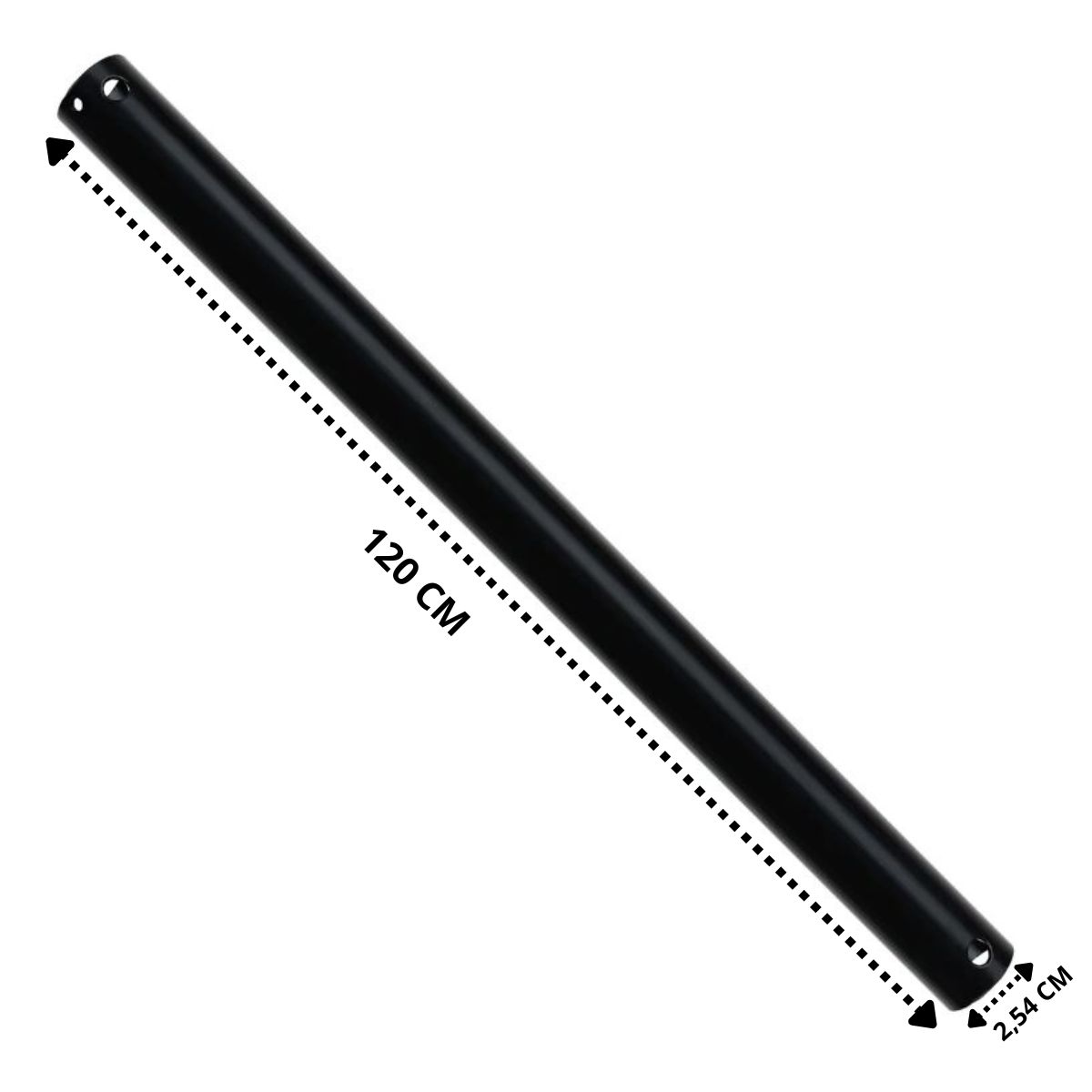 Barral para Ventilador de Techo 120 CM Negro Ø2,54 B120NIMP - Pireo