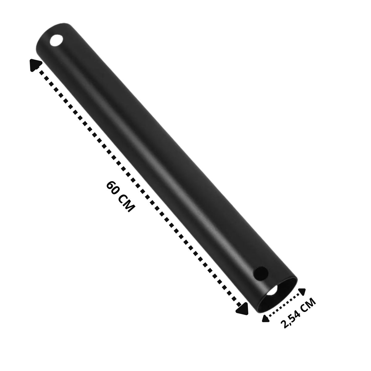 Varilla Barral Para Ventiladores de Techo 60 CM Negro Ø2,54 B60NIMP - Pireo