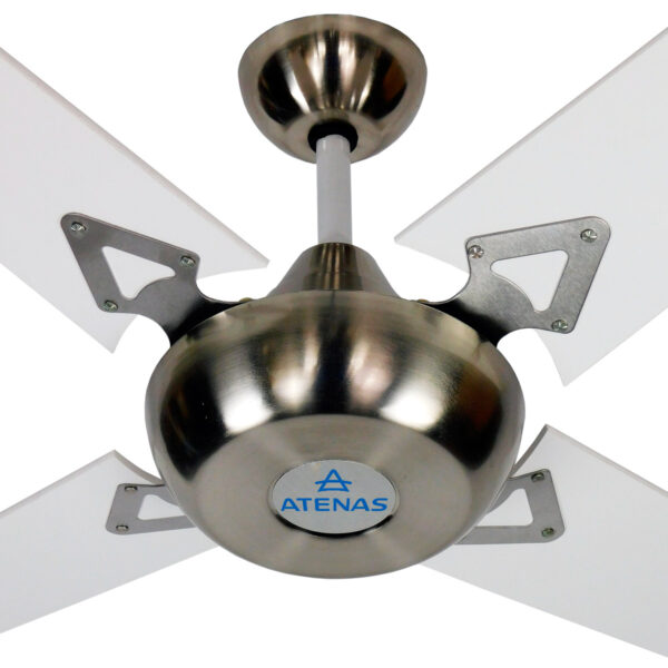 Ventilador De Techo Madera Vintage Blanco Atenas 500 - Pireo