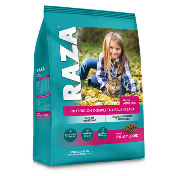 Alimento Para Gatos Adultos Sabor Pollo y Leche 10 KG Raza 6611DM - Pireo