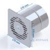 Extractor De Baño Acero Inoxidable 6" Atenas 031A - Pireo