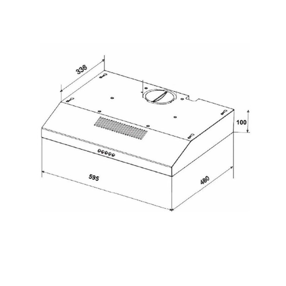 Purificador De Cocina Eccos 1 Motor 60 CM 220 V Spar 2360-019 - Pireo