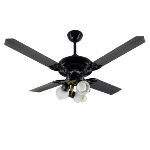 Ventilador De Techo Metálico Negro Con Araña Móvil 3 Luces Atenas G22-60-3 - Pireo