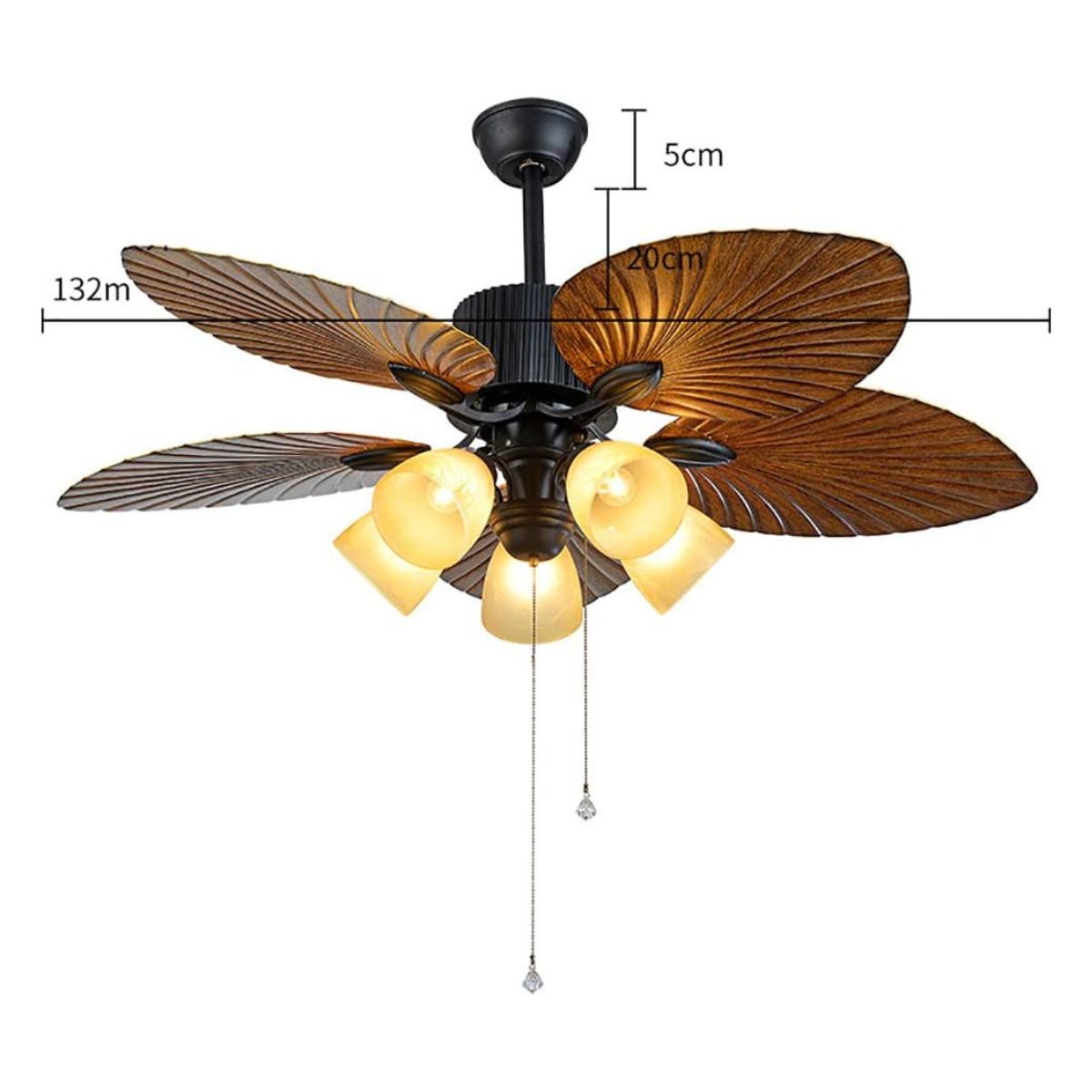 Ventilador De Techo Con Araña 5 Luces Aspas tipo Palmera Atenas JY52-2609 - Pireo Ventilador De Techo Con Araña 5 Luces Aspas tipo Palmera Atenas JY52-2609 - Pireo