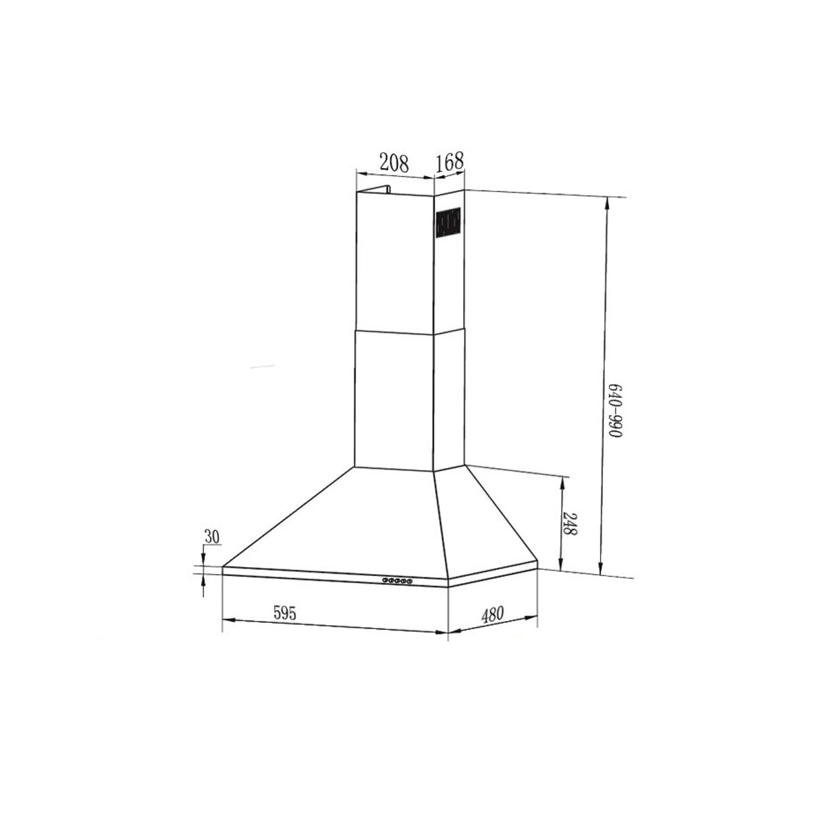 Campana De Cocina Quadra 60 CM Pulsante Spar Franke 1860-000 - Pireo