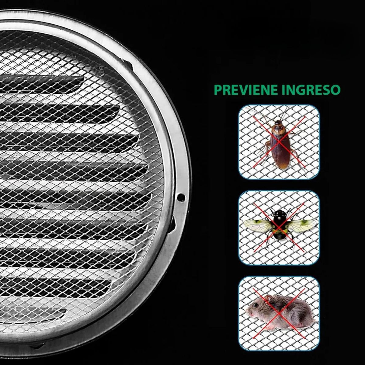 Rejilla Acero inoxidable Fija 5″ Cocina baño Atenas RF12A - Pireo Rejilla Acero inoxidable Fija 5″ Cocina baño Atenas RF12A - Pireo