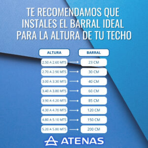 Barral para Ventilador de Techo 60 CM Platil B60P - Pireo