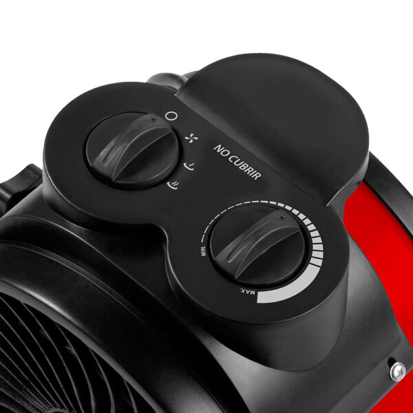 Caloventor Heatcyclone Rojo Metal Reforzado 2400 W Liliana CFI700R - Pireo
