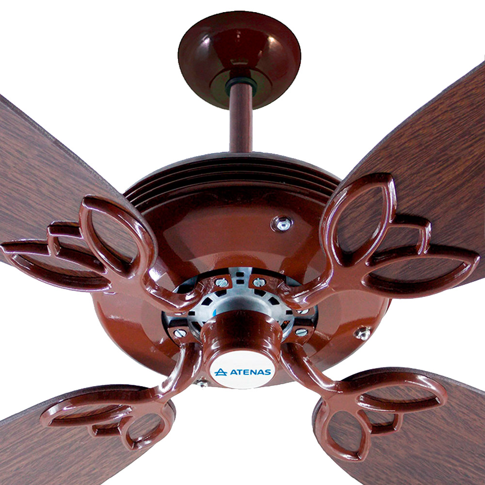 Ventilador De Techo Madera Wengue Marrón Control Remoto Atenas G30 - Pireo