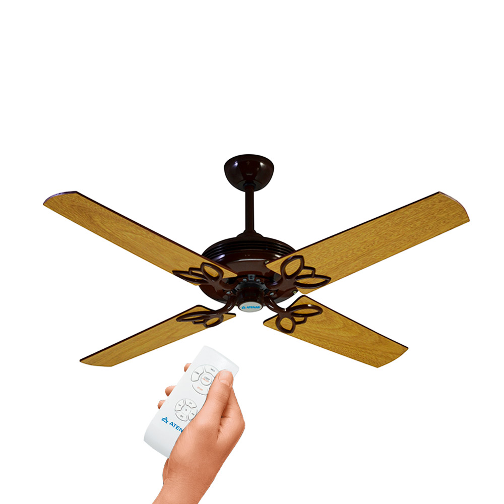 Ventilador De Techo Madera Caoba/ Roble Control Remoto Atenas G32 - Pireo