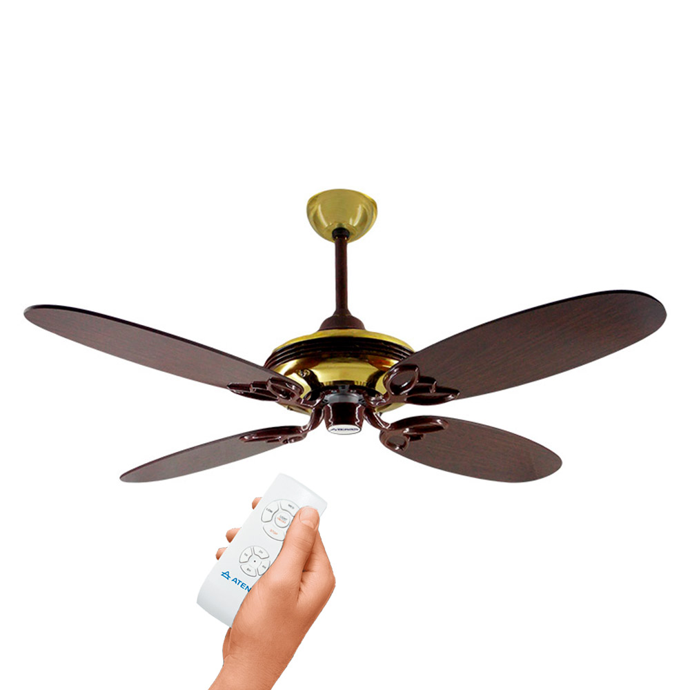 Ventilador De Techo Madera Wengue Dorado Control Remoto Atenas G43 - Pireo Ventilador De Techo Madera Wengue Dorado Control Remoto Atenas G43 - Pireo
