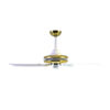 Ventilador De Techo Metálico Blanco Dorado Control Remoto Atenas G44 - Pireo