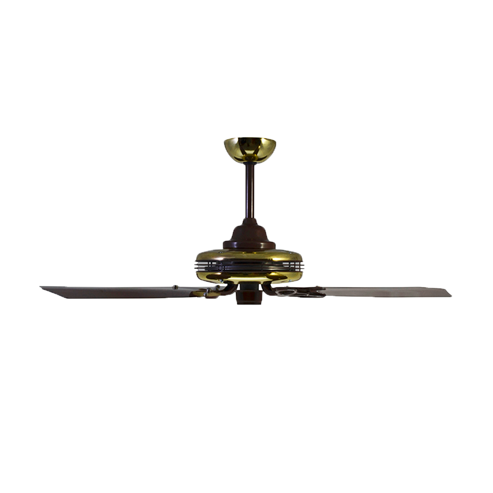 Ventilador De Techo Metálico Marrón Dorado Control Remoto Atenas G46 - Pireo
