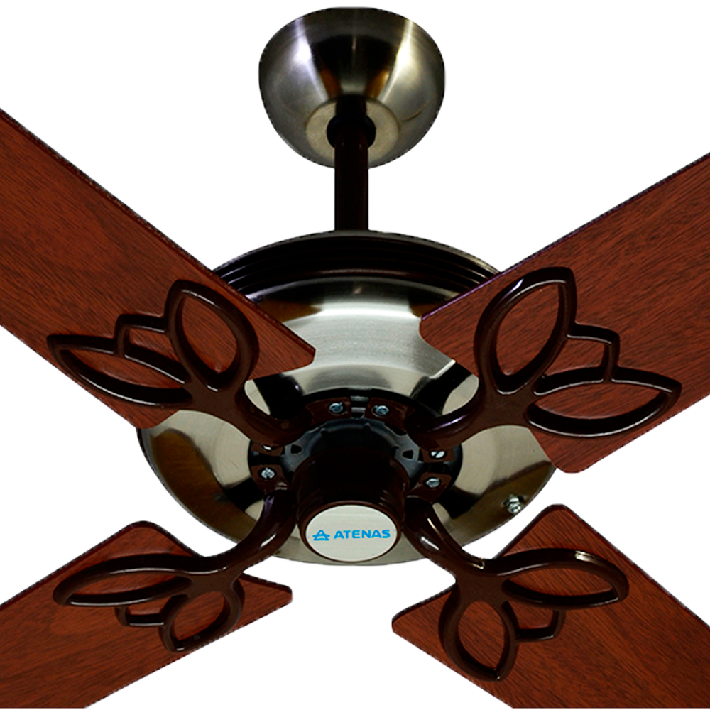 Ventilador De Techo Madera Caoba/ Roble Platil Control Remoto Atenas G54 - Pireo