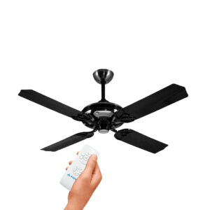 Ventilador De Techo Metálico Negro Platil Control Remoto Atenas G58 - Pireo