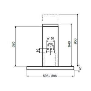 Campana De Cocina Negra Stilo Pro 60 CM Spar 6351-035 - Pireo