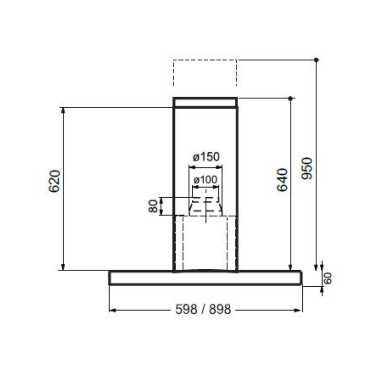Campana De Cocina Negra Stilo Pro 60 CM Spar 6351-035 - Pireo Campana De Cocina Negra Stilo Pro 60 CM Spar 6351-035 - Pireo