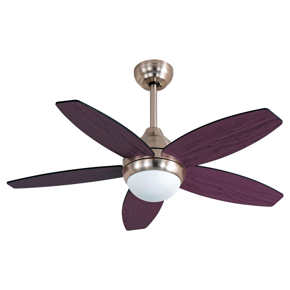 Ventilador De Techo 5 Aspas De Madera 2 Tonos Con Luz LED Liliana VTHM315R - Pireo
