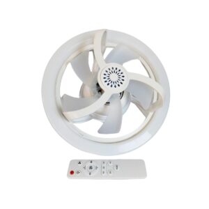 Ventilador Para Portalámpara Luz Led y Control Remoto Atenas VTLAMP - Pireo